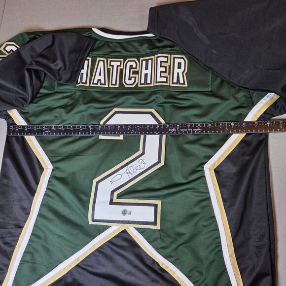 Derian Hatcher Signed Dallas Stars Custom Jersey XL Beckett Witness Autograph - Picture 11 of 12